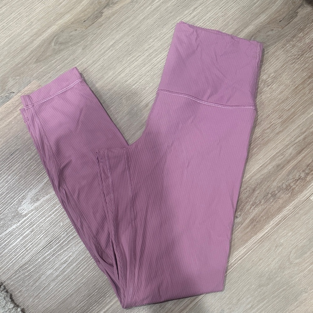 Lululemon Align Mauve High Rise Ribbed Leggings